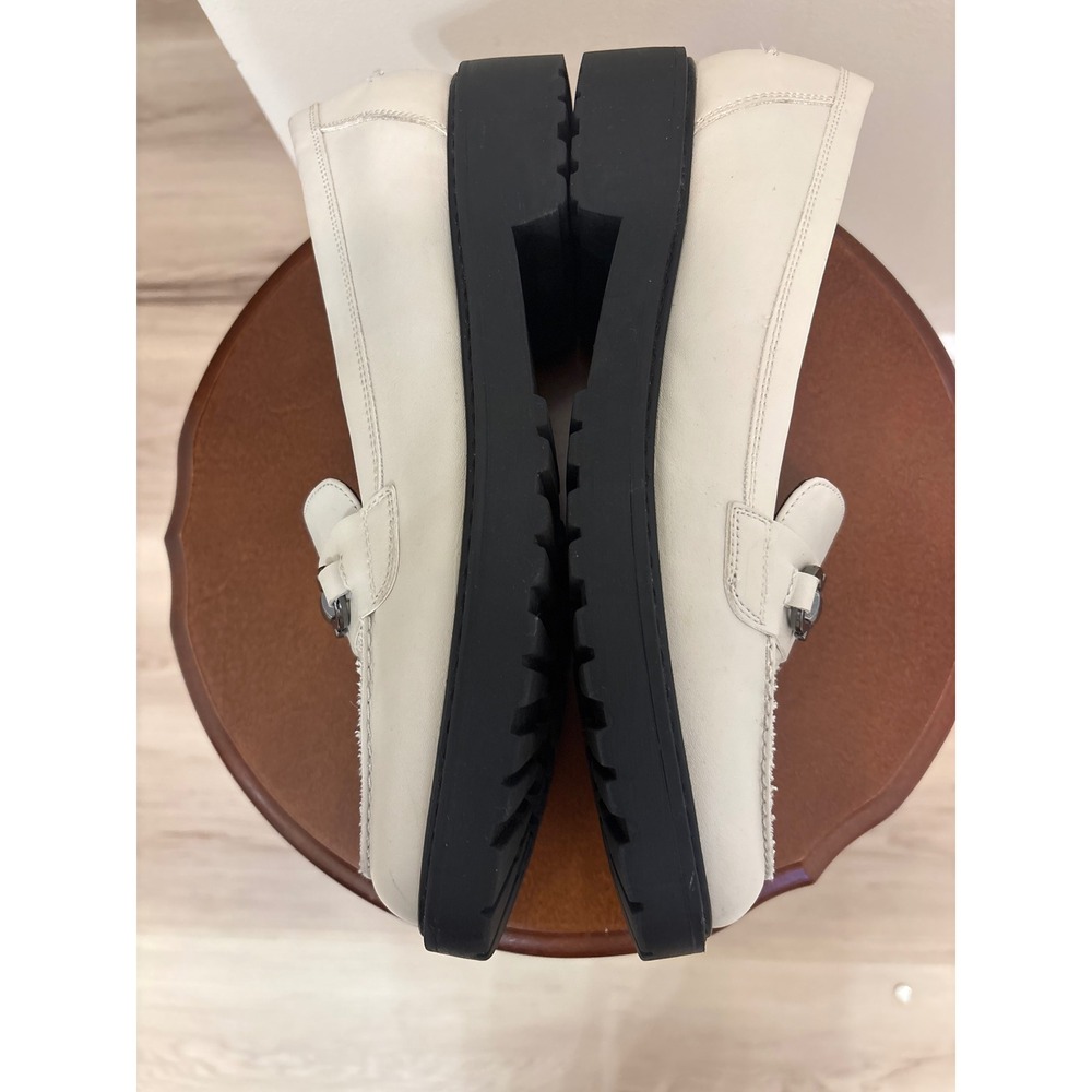 Michael by Michael Shannon Lynn Cream Lug Sole Horsebit Loafers Womens 9 - Picture 3 of 6